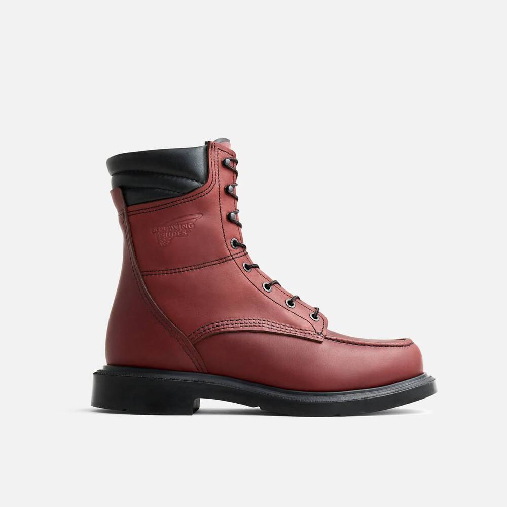 NEW RED WING SHOES men's supersole 8-inch soft toe boot in brown